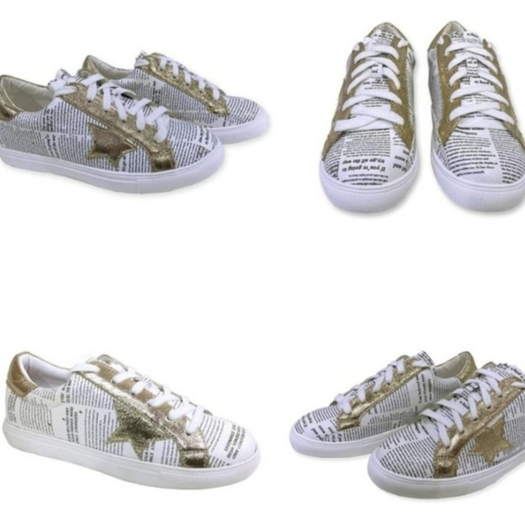 Newspaper Star Fashion Sneakers - Picture 2 of 6
